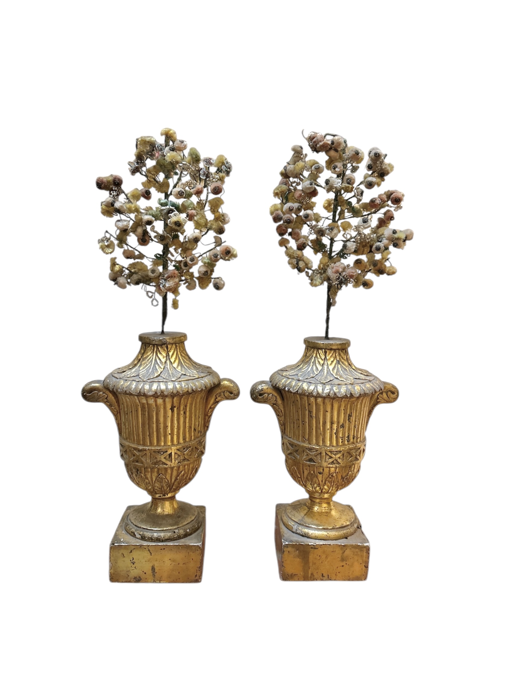 Coppia portapalme in legno dorato, Sicilia XVIII secolo