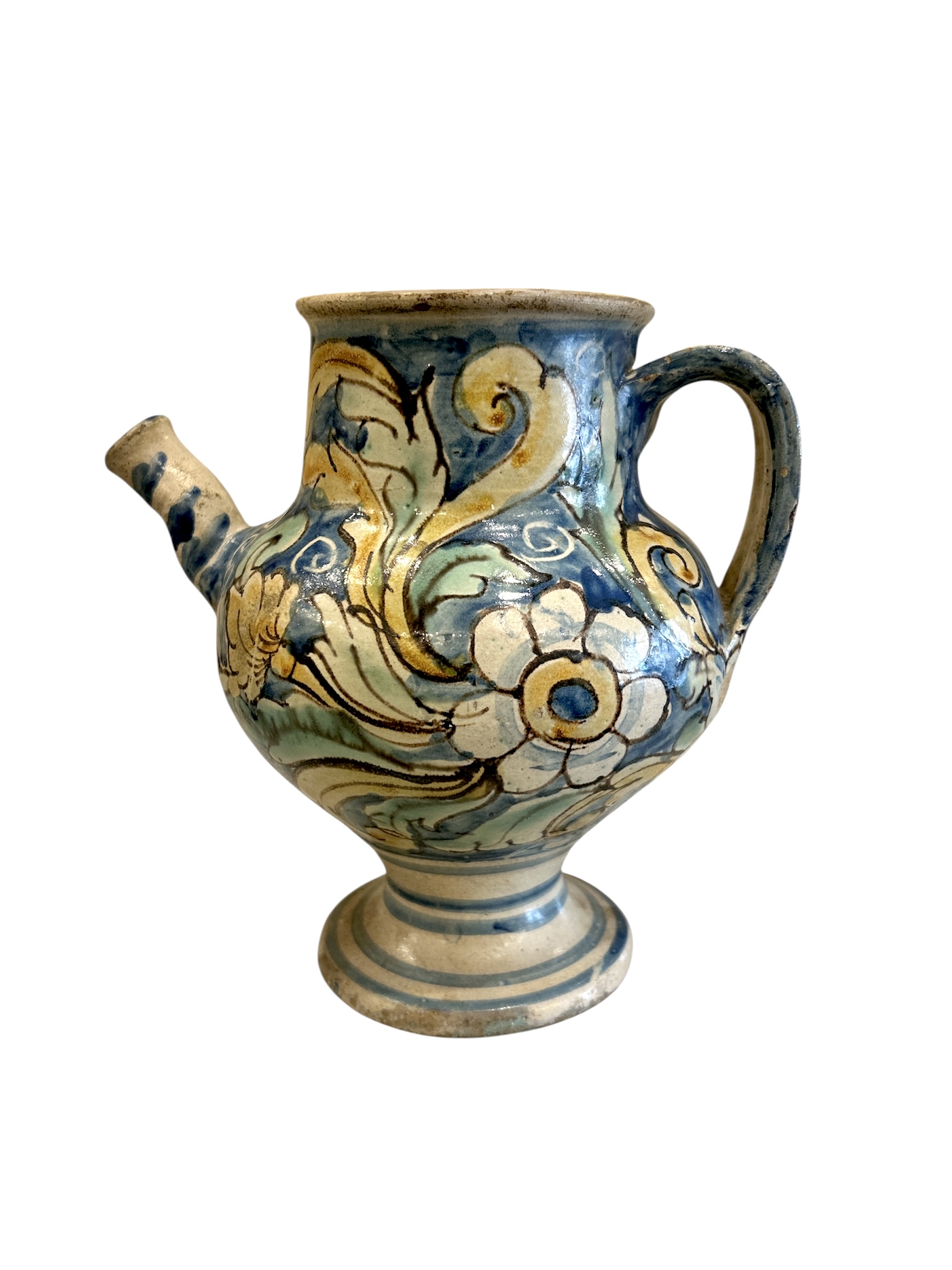 Versatoio in maiolica policroma, Caltagirone XVIII secolo