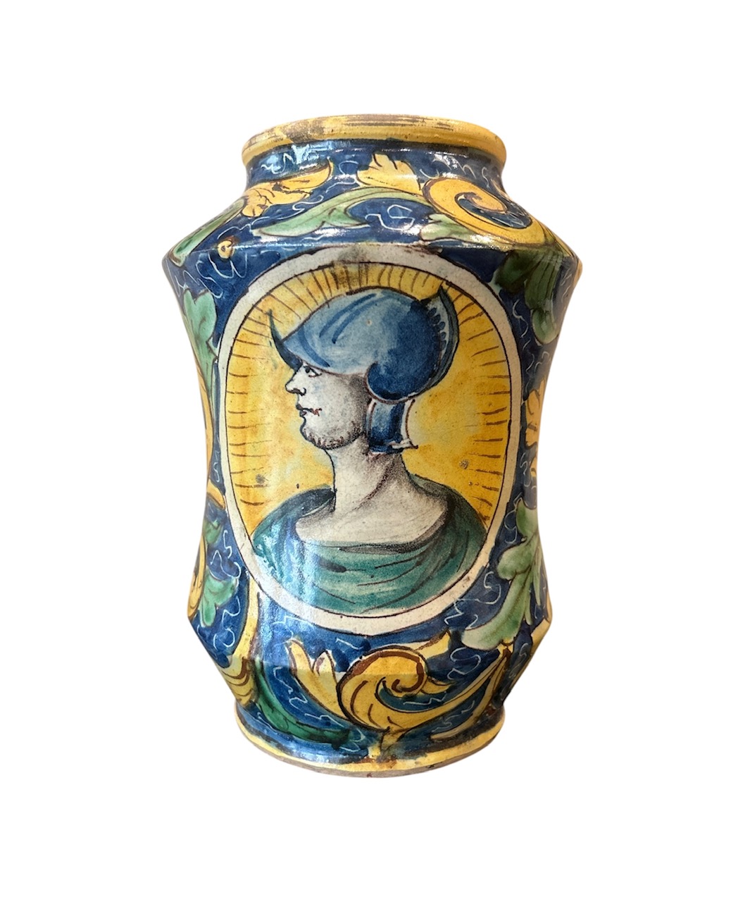 Albarello in maiolica policroma, Caltagirone XIX secolo
