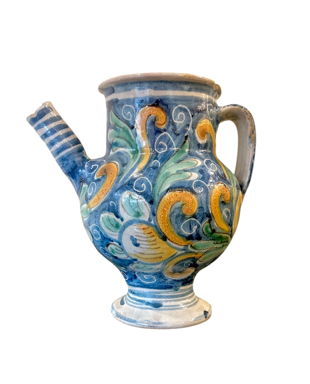 Versatoio in maiolica policroma, Caltagirone XVIII secolo