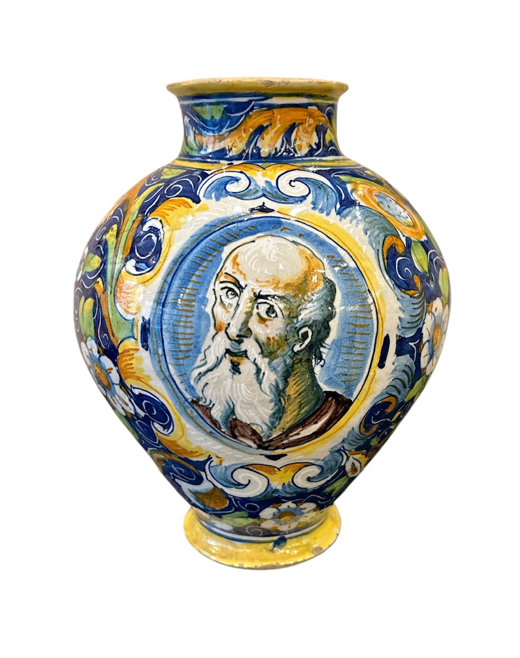 Boccia in maiolica policroma, Venezia seconda metà XVI secolo