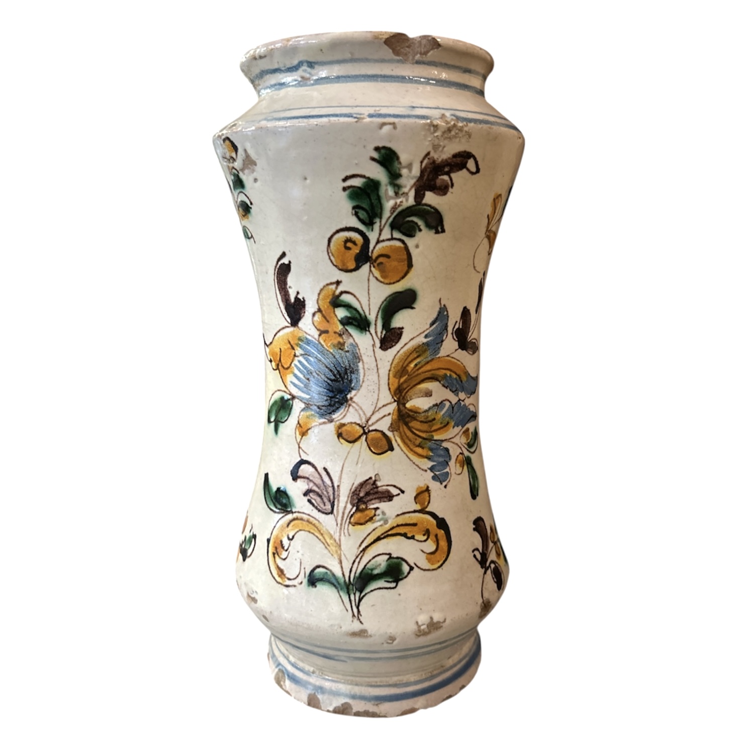 Albarello in maiolica, Caltagirone XVIII secolo