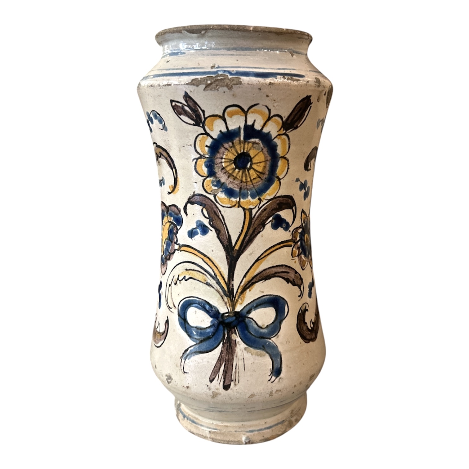 Albarello in maiolica, Caltagirone XVIII secolo